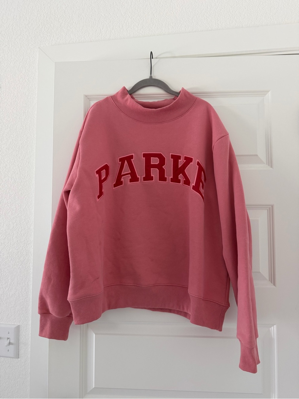 Parker Pink Logo Crewneck Sweatshirt